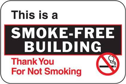 smoke free building sign